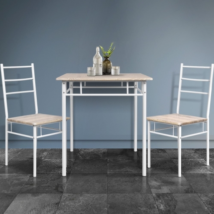 Artiss 3 Piece Dining Set - Natural - Image 7
