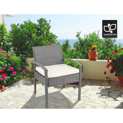 Gardeon Outdoor Furniture Bistro Wicker Chair Grey - Image 6