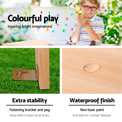 Keezi Kids Wooden Picnic Bench Set - Image 5