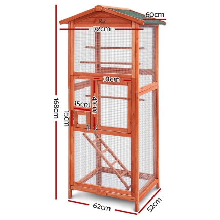 i.Pet Bird Cage Wooden Pet Cages Aviary Large Carrier Travel Canary Cockatoo Parrot XL - Image 2
