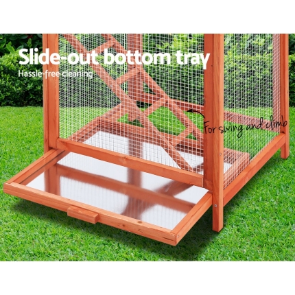 i.Pet Bird Cage Wooden Pet Cages Aviary Large Carrier Travel Canary Cockatoo Parrot XL - Image 6