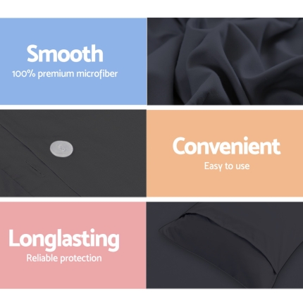 Giselle Bedding Super King Classic Quilt Cover Set - Black - Image 6