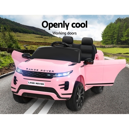 Kids Ride On Car Licensed Land Rover 12V Electric Car Toys Battery Remote Pink - Image 4