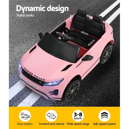 Kids Ride On Car Licensed Land Rover 12V Electric Car Toys Battery Remote Pink - Image 5