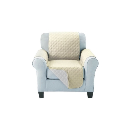 Artiss Sofa Cover Quilted Couch Covers Lounge Protector Slipcovers 1 Seater Khaki - Image 3