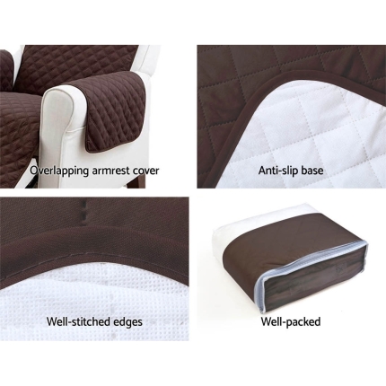 Artiss Sofa Cover Quilted Couch Covers Lounge Protector Slipcovers 2 Seater Coffee - Image 6