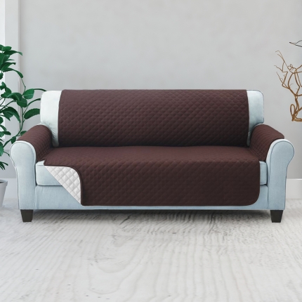 Artiss Sofa Cover Quilted Couch Covers Lounge Protector Slipcovers 3 Seater Coffee - Image 7
