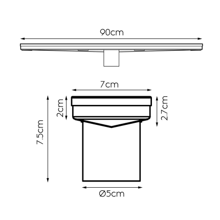 Cefito Shower Grate Heelguard 900mm Drain Stainless Steel Floor Waste Bathroom - Image 2