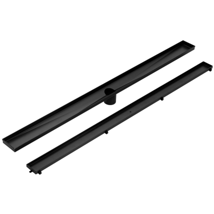 Cefito Stainless Steel Shower Grate Tile Insert Bathroom Floor Drain Liner 1000MM Black - Image 3