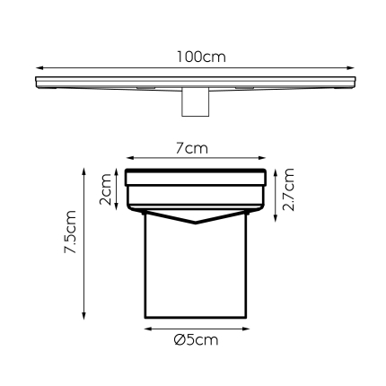 Cefito Shower Grate Square 1000mm Stainless Steel Grates Drain Floor Waste Bath - Image 2