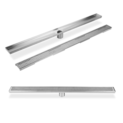 Cefito Shower Grate Square 1000mm Stainless Steel Grates Drain Floor Waste Bath - Image 3