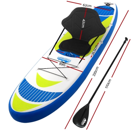 Weisshorn 11FT Stand Up Paddle Board Inflatable SUP Surfborads 15CM Thick - Image 2