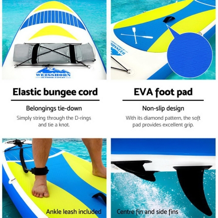 Weisshorn 11FT Stand Up Paddle Board Inflatable SUP Surfborads 15CM Thick - Image 5