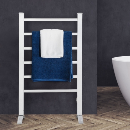 Devanti Electric Heated Towel Rail Rails Warmer Rack Aluminium Bar Bathroom - Image 7
