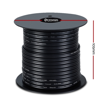 2.5MM Electrical Cable Twin Core Extension Wire 30M Car Solar Panel 450V - Image 2