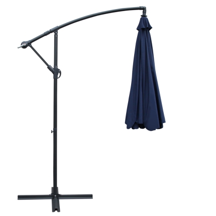 Instahut 3M Cantilevered Outdoor Umbrella - Navy - Image 3