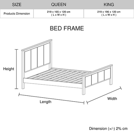 Noe Bedframe Queen Size - Image 2
