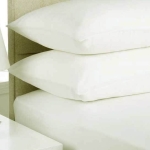 Queen Size White Color Egyptian Cotton Flannelette Sheet Set (3PCS)