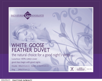 Single Quilt - 100% White Goose Feather - Image 3