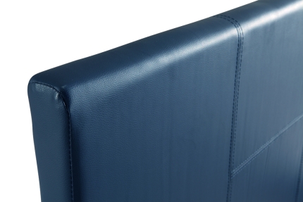 Single PU Leather Bed Frame Blue - Image 5
