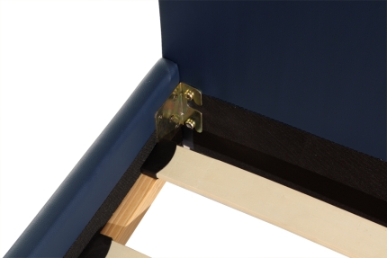 Single PU Leather Bed Frame Blue - Image 6