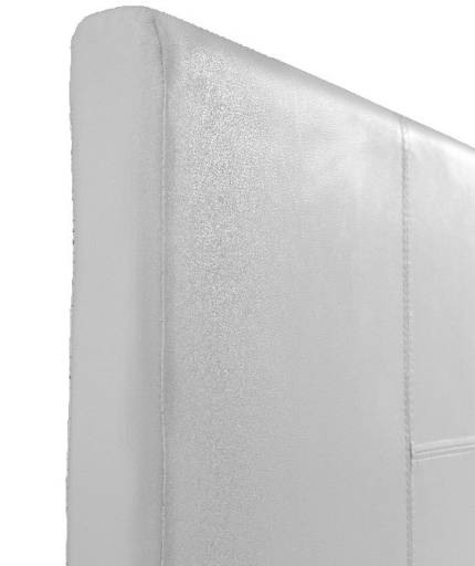 Double PU Leather Bed Frame White - Image 5