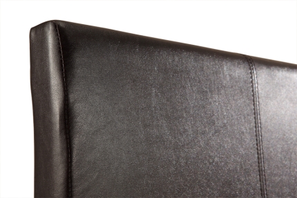 Queen PU Leather Bed Frame Brown - Image 6