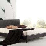 King PU Leather Bed Frame Black