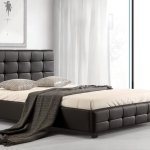 Queen PU Leather Deluxe Bed Frame Black