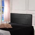PU Leather Double Bed Headboard Bedhead - Black