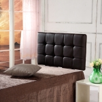 PU Leather Single Bed Deluxe Headboard Bedhead - Black