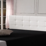 PU Leather King Bed Deluxe Headboard Bedhead - White