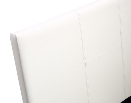Single PU Leather Bed Frame White - Image 4