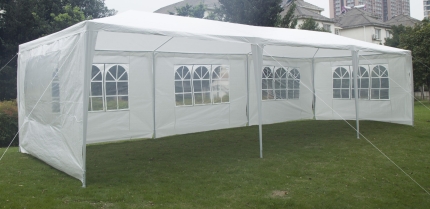 3x9m Wedding Outdoor Gazebo Marquee Tent Canopy White - Image 2