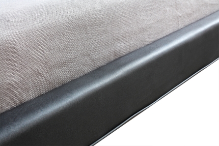 Double PU Leather Deluxe Bed Frame Black - Image 4