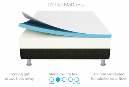 Palermo Queen 25cm Gel Memory Foam Mattress - Dual-Layered - CertiPUR-US Certified - Image 4