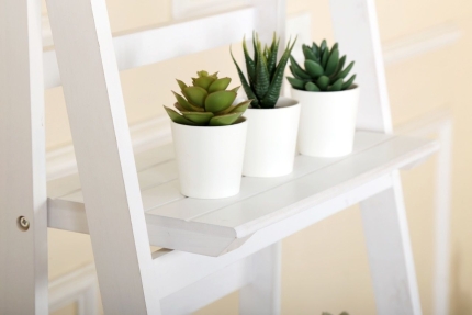 5 Tier Wooden Ladder Shelf Stand Storage Book Shelves Shelving Display Rack - Image 7