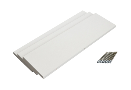 Floating Wall Shelf Wooden Shelves Wall Storage 80cm - White - Pack of 3 - Image 3