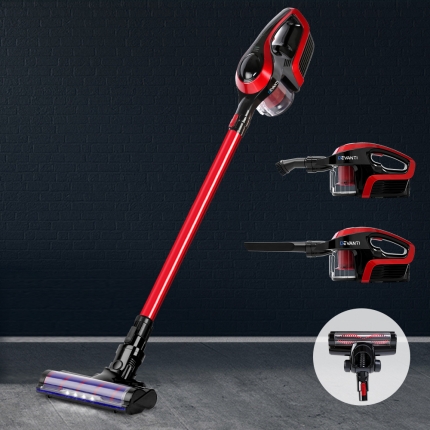 Devanti Cordless 150W Handstick Vacuum Cleaner - Red and Black - Image 7