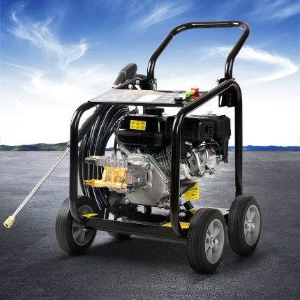 Giantz 4800PSI 20M Petrol High Pressure Cleaner Washer Water Jet Hose Gurney - Image 7