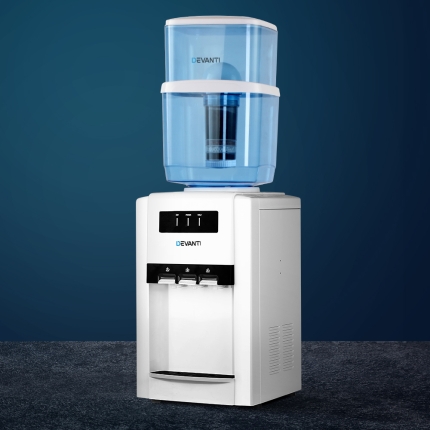 Devanti 22L Bench Top Water Cooler Dispenser Filter Purifier Hot Cold Room Temperature Three Taps - Image 7
