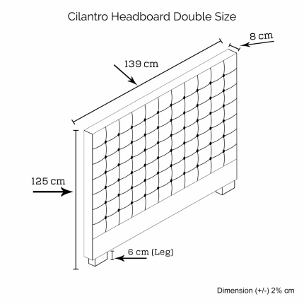 Cilantro Double Beige Headboard - Image 5