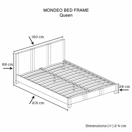Mondeo Bedframe Queen Size - Image 5