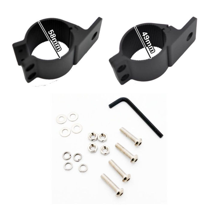 PAIR 2" Bullbar Mounting Bracket Clamp LED Light Bar HID ARB MOUNT UHF 49 54mm - Image 2