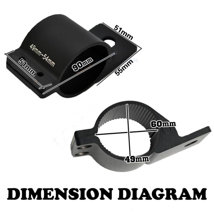 PAIR 2" Bullbar Mounting Bracket Clamp LED Light Bar HID ARB MOUNT UHF 49 54mm - Image 3