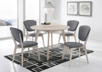 Round Dining Table Solid hardwood White Wash - Image 2
