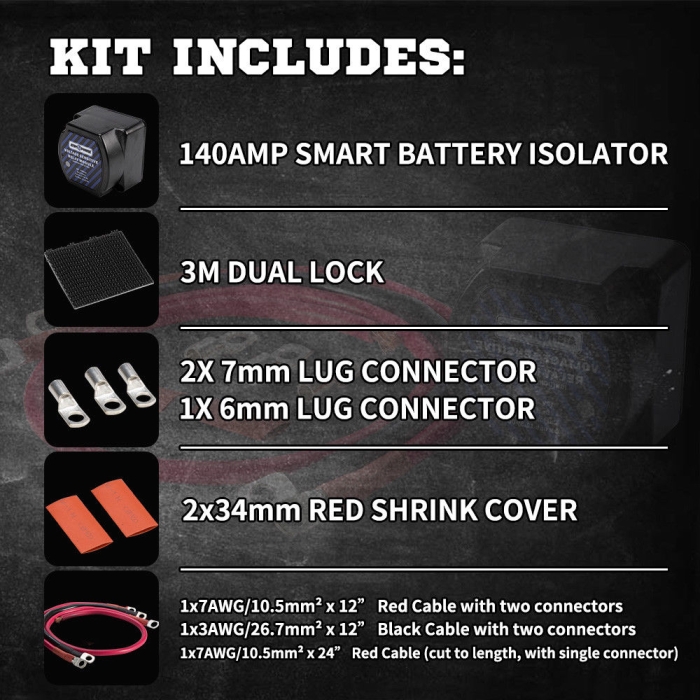 Dual Battery Isolator 12V 140 Amp VSR Voltage Sensitive Relay 4WD Camper Camping - Image 4