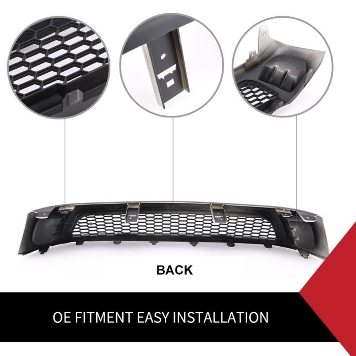 Front Grill Grille ABS Matt Black Fit Toyota Hilux Revo SR SR5 TRD 2015-2017 - Image 2