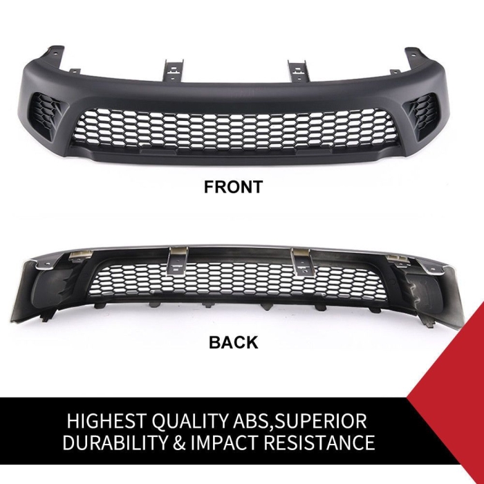 Front Grill Grille ABS Matt Black Fit Toyota Hilux Revo SR SR5 TRD 2015-2017 - Image 4