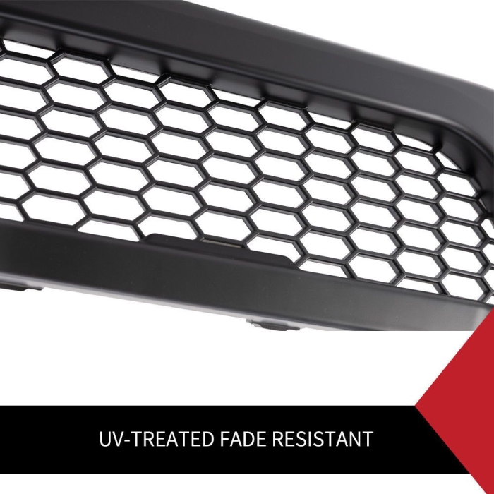 Front Grill Grille ABS Matt Black Fit Toyota Hilux Revo SR SR5 TRD 2015-2017 - Image 7